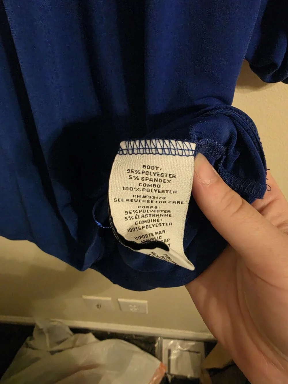 Carmen Marc Valvo Royal Blue Blouse. NWT - Picture 5 of 7